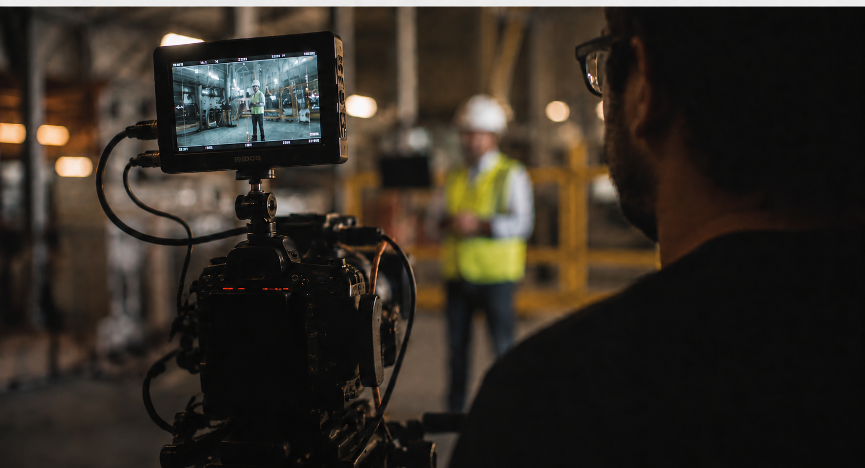 Rodaje audiovisual de Vela Verde en una planta industrial